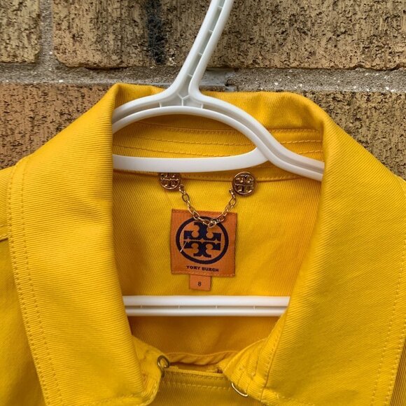 Vintage Tory Burch Canary Jacket Size 8 Yellow - Picture 5 of 12